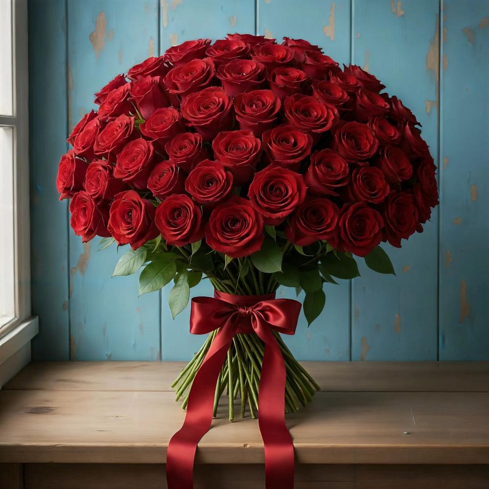 Букет Красные розы Блэк Меджик в Махмуде-Мектебе