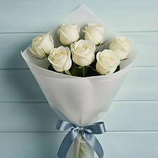 Букет 7 Белых роз Эдлесс Лав в Махмуде-Мектебе