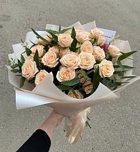 Букет Кремовые розы Латте в Махмуде-Мектебе