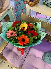Букет цветов из:  Герберы, Хризантемы и Альстромерии #REPLACE_PRED# Махмуде-Мектебе
