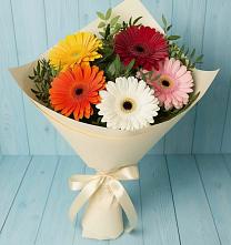 Букет цветов из:  Герберы #REPLACE_PRED# Махмуде-Мектебе