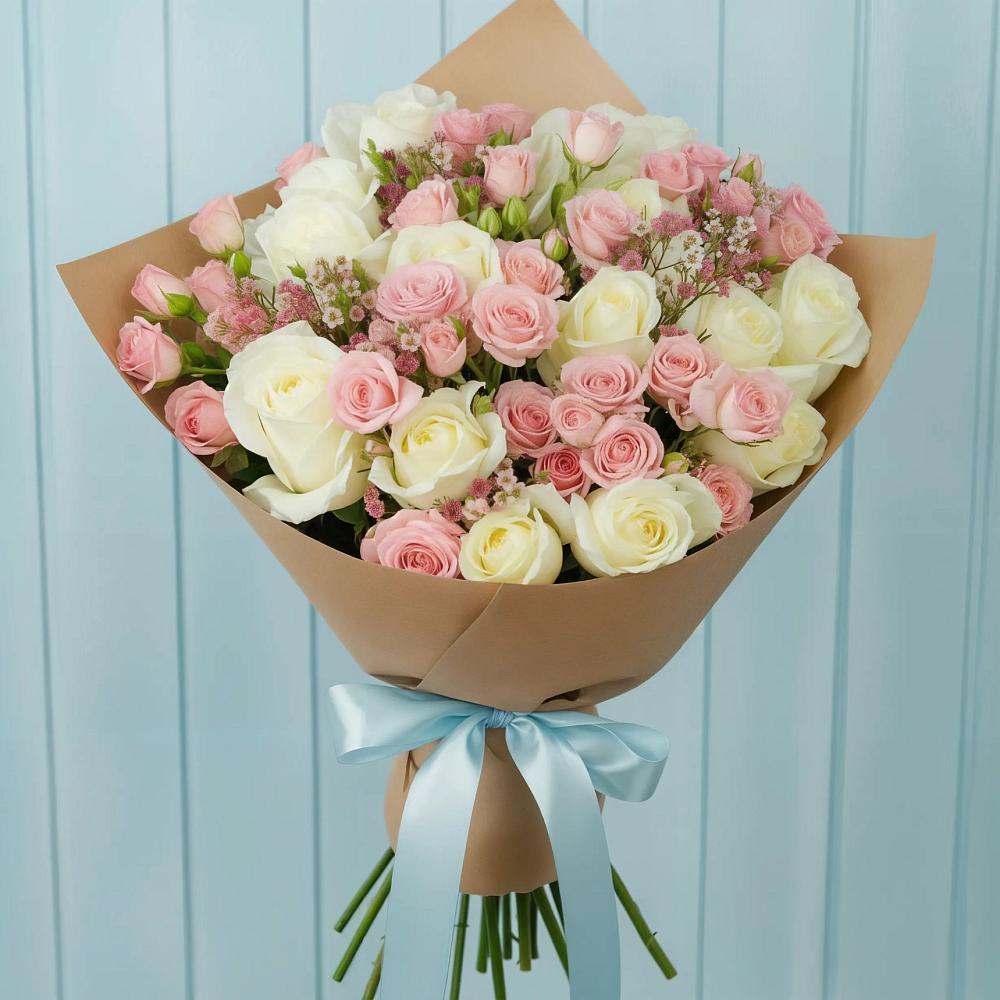 Букет цветов из: Розы в Махмуде-Мектебе