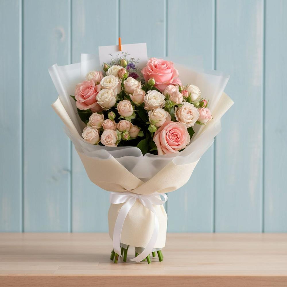 Букет цветов из: Розы в Махмуде-Мектебе