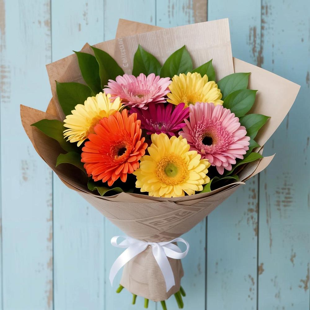 Букет цветов из: Герберы в Махмуде-Мектебе