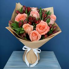 Букет цветов из:  Розы и Альстромерии в Махмуде-Мектебе