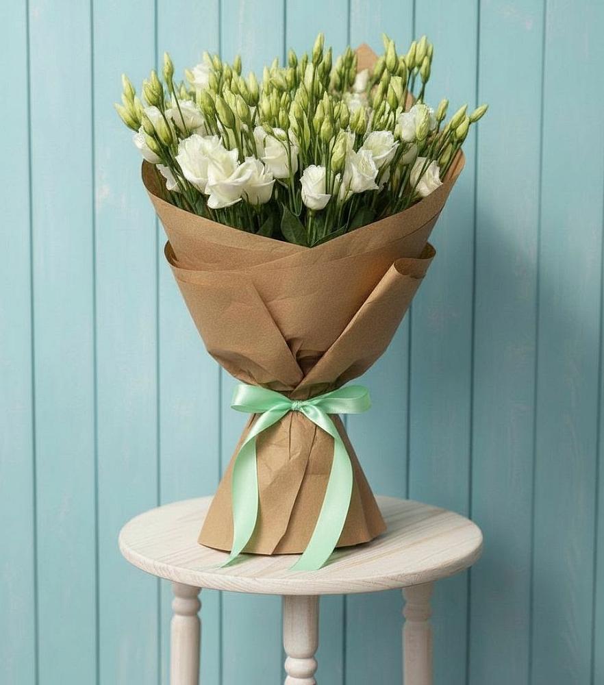 Букет цветов из: Лизиантусы в Махмуде-Мектебе