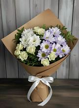 Букет цветов из:  Хризантемы и Розы в Махмуде-Мектебе