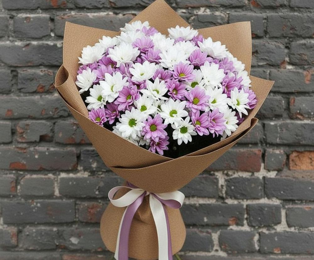 Букет цветов из: Хризантемы в Махмуде-Мектебе