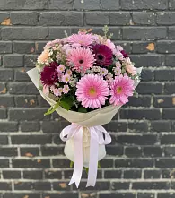 Букет цветов из:  Герберы и Хризантемы в Махмуде-Мектебе