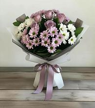 Букет цветов из:  Хризантемы и Розы в Махмуде-Мектебе
