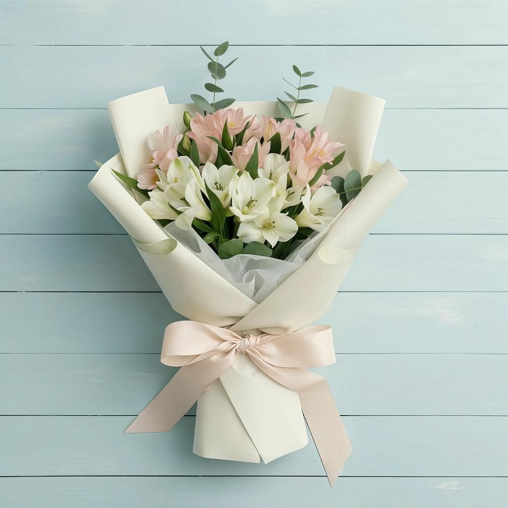 Букет цветов из: Альстромерии в Махмуде-Мектебе